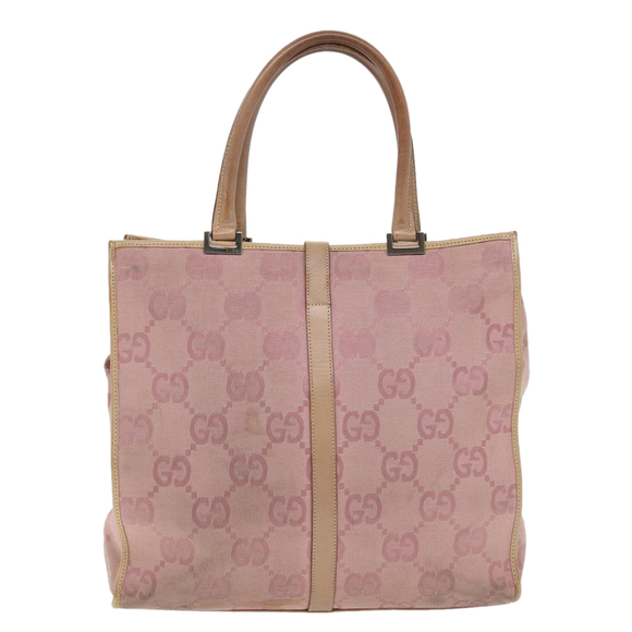 GUCCI GG Canvas Jackie Tote Bag Pink Silver 002 1064 3444 Auth 93846 - Picture 2 of 16